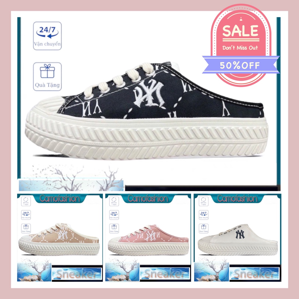 Giày sục 𝐌𝐋𝐁 𝐍𝐘 2022 full box bill hàng đẹp size 35-39 dành cho nữ, Sục NY flashsale