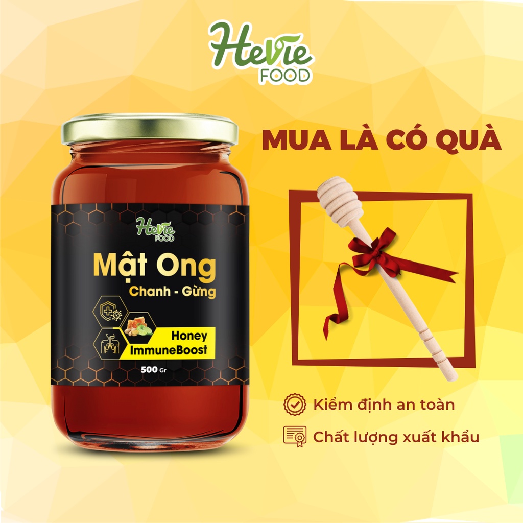 Mật ong chiết xuất Chanh Gừng ImmuneBoost tăng sức đề kháng HeVieFood