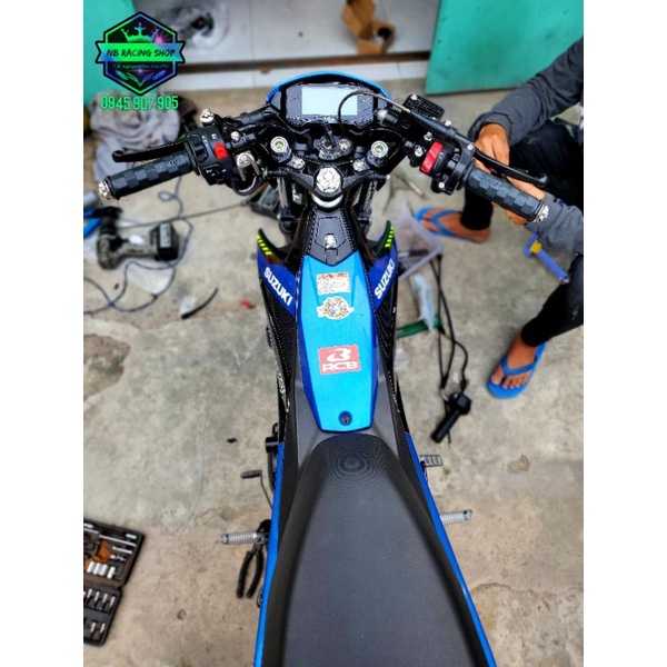 Cùm Công Tắc Domino Làm Sẵn Giắc Cắm Cho SATRIA RAIDER SONIC Có Giắc Đèn Trợ Sáng.NB Racing Shop