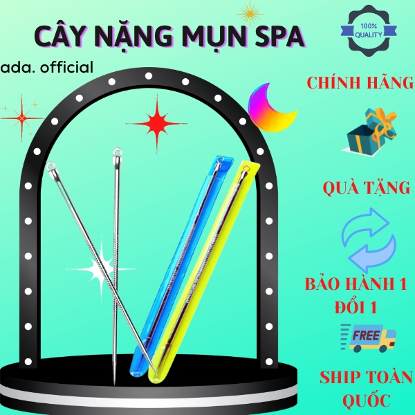 Cây Nặng Mụn 2 Đầu Dài 12cm (Que Nặn Mụn, Dụng Cụ Nặng Mụn Đầu Đen, Mụn Trứng Cá)