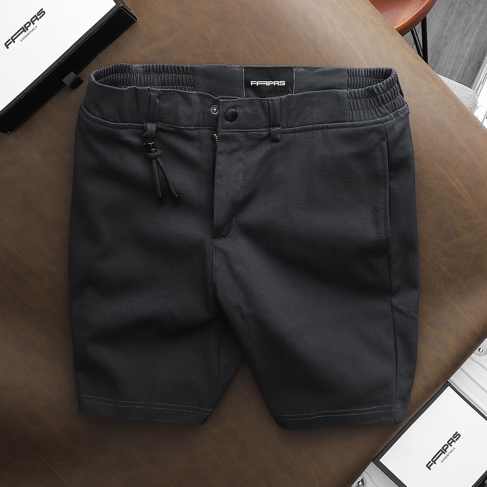 Quần Shorts Nam Dakota Kèm Phụ Kiện Treo Mẫu Basic Lịch Lãm Chất Liệu Pique Form Slimfit Tôn Dáng - FAPAS