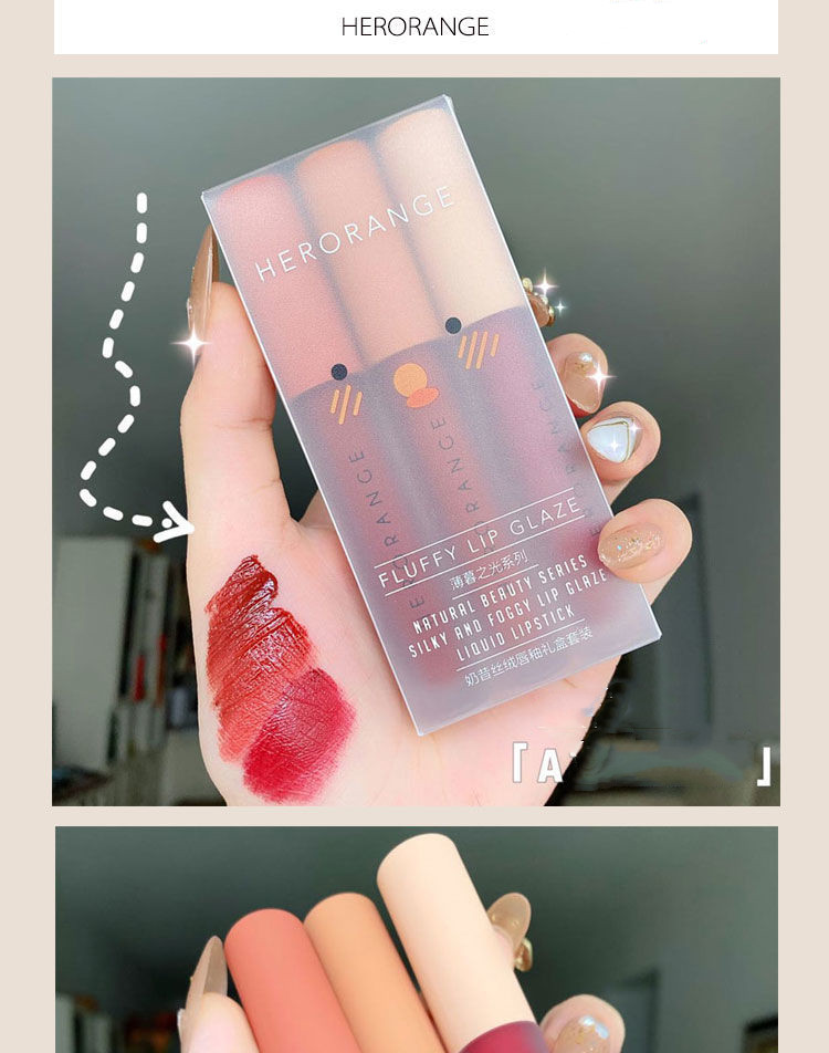 3 cái một set HERORANGE Son kem lì kháng nước không phai màu | BigBuy360 - bigbuy360.vn