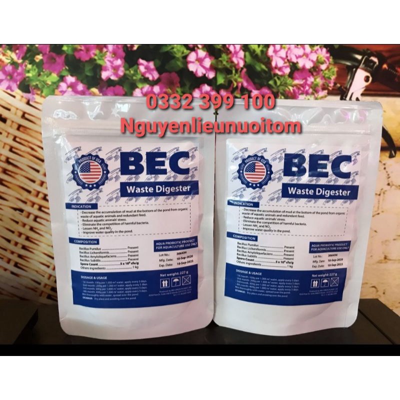 combo 2 vi sinh bec xử lý nước cắt tảo ,giảm nhớt bạt #bec 227g