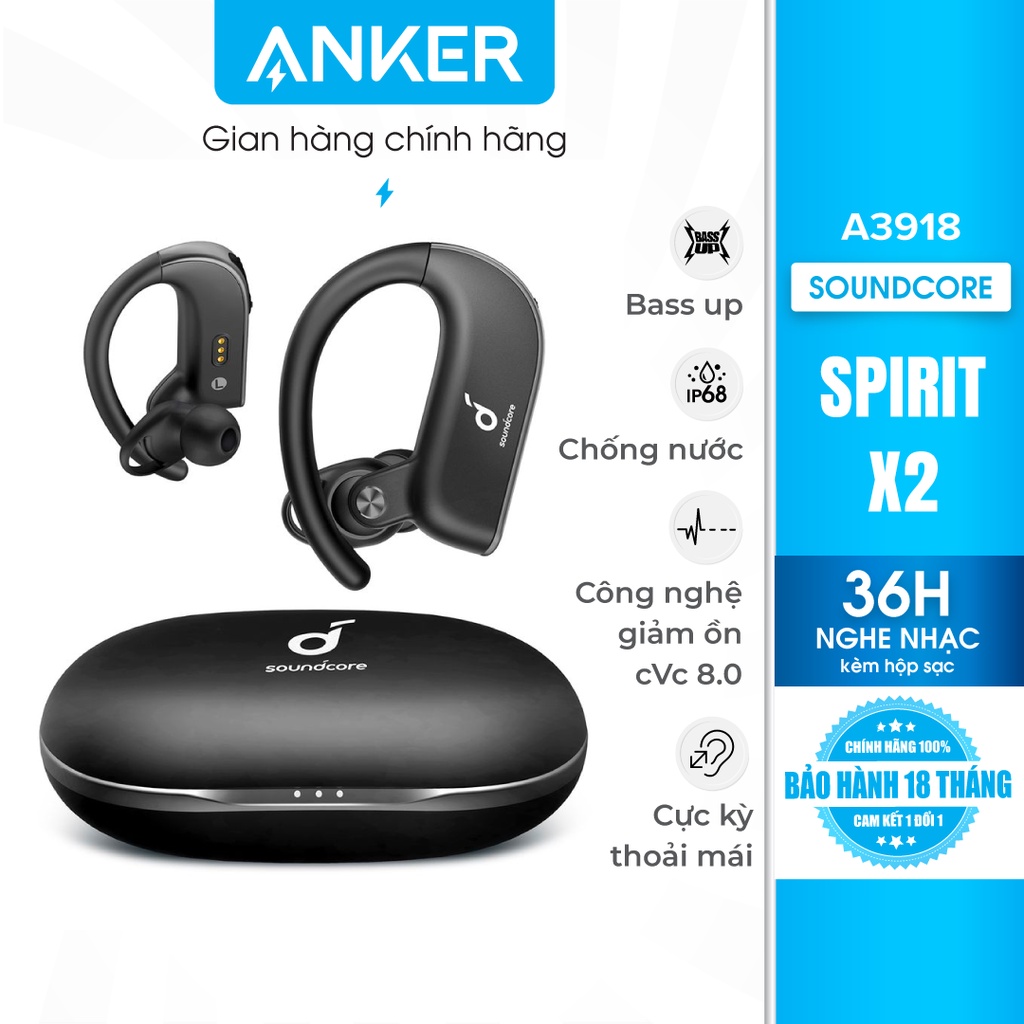 Tai nghe bluetooth 5.0 TWS SOUNDCORE (by ANKER) Spirit X2A3918