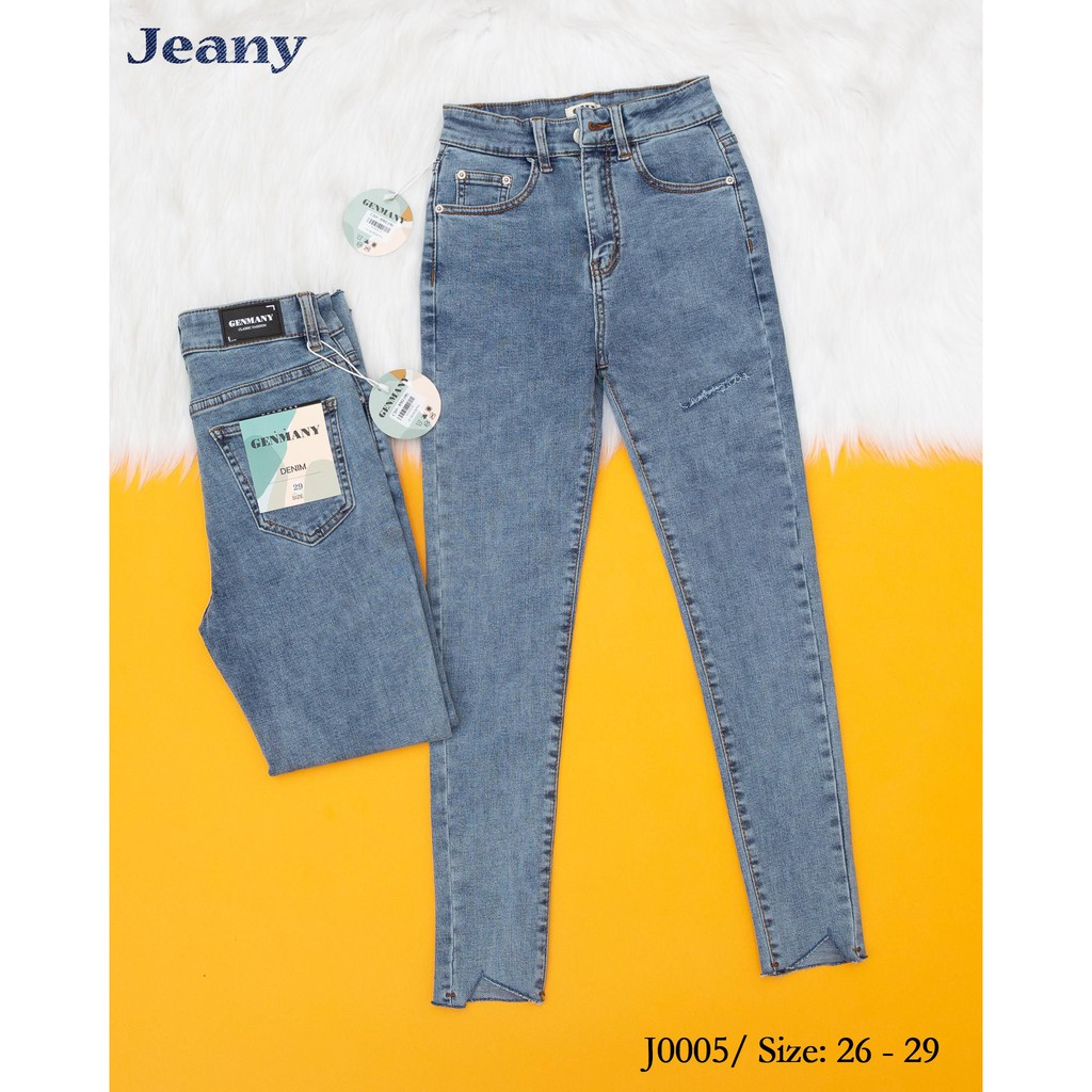 Quần Jean Rách Lai Cắt Kiểu Skinny J0005