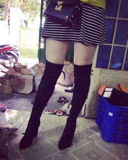 Boot đùi đế vuông hàng đẹp (kèm ảnh chụp thật)