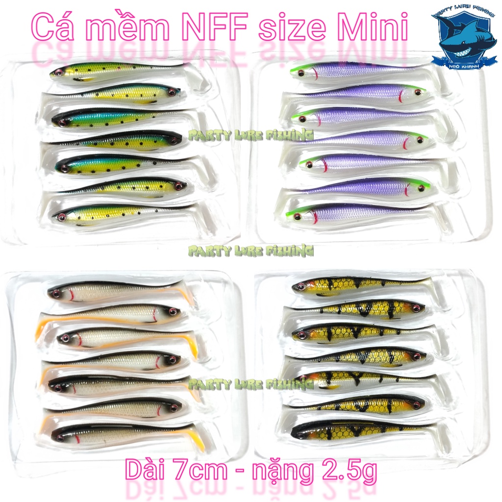 Cá mềm NFF size Mini - Mồi câu cá lóc, chẽm... Size 7cm - nặng 2.5g