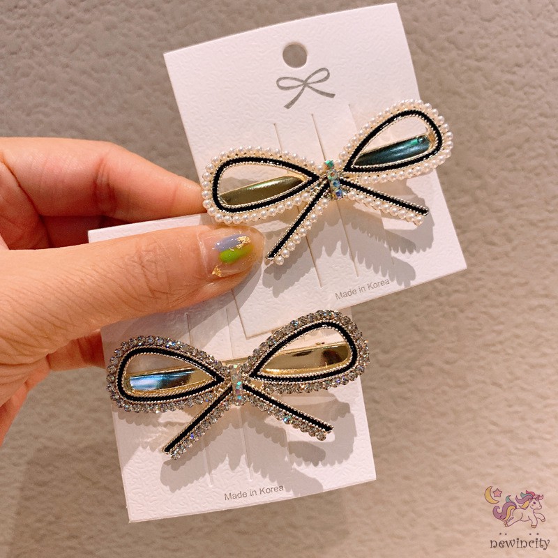 Kẹp Tóc Đính Ngọc Trai Phong Cách Hàn Quốc Cho Bé Gái