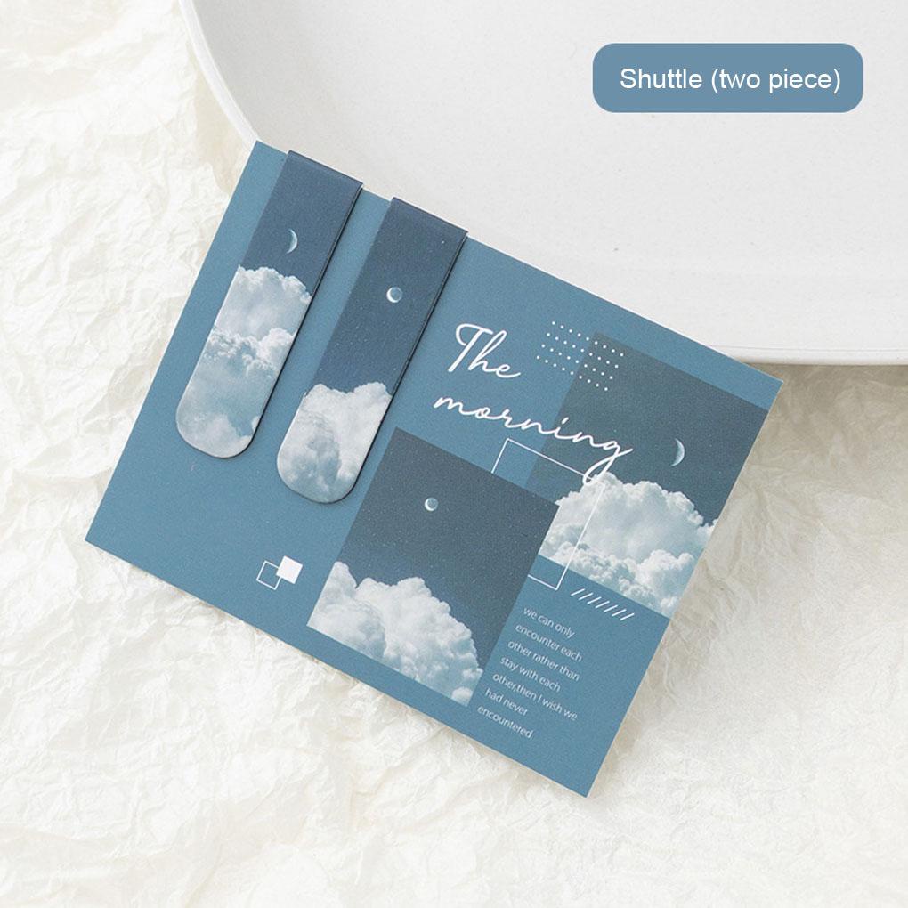 Set 2 Kẹp Đánh Dấu Trang Sách Tự Dính Thanh Lịch Dùng Làm Quà Tặng Cho Học Sinh