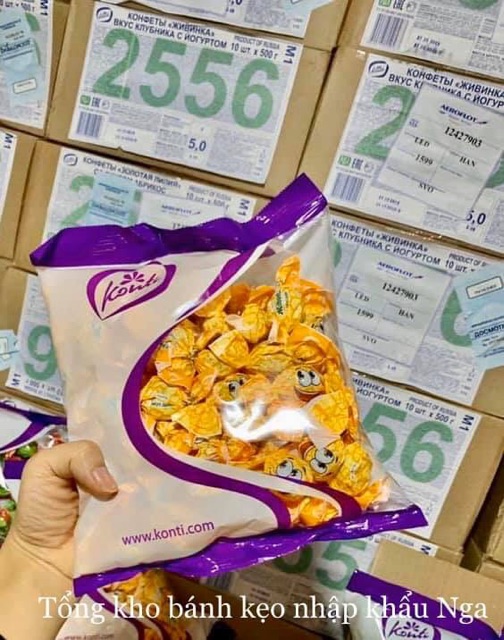 KẸO DẺO HOA QUẢ ZIVINKA HƯƠNG TRÁI CÂY HÀNG NGA DATE T2/25