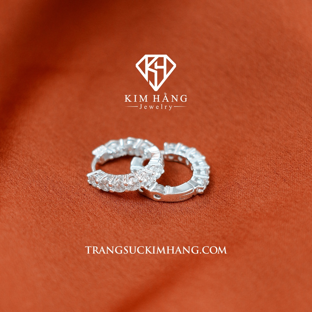 Khuyên Tai BẠC Thiết Kế Full Đá
