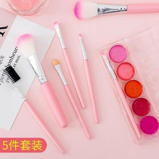 Bộ Cọ Trang Điểm 5 Món Tiện Lợi Màu Hồng