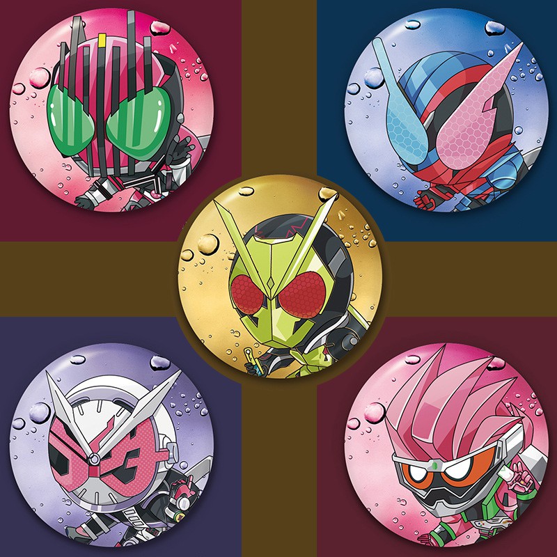 Huy hiệu cài áo in hình Kamen rider build anime chibi xinh xắn tiện lợi