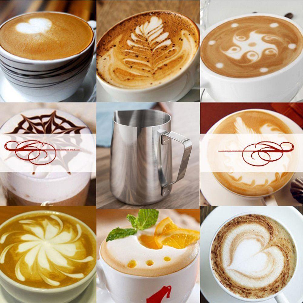 YANN1 Bình Đựng Sữa Tạo Bọt Espresso Latte Bằng Thép Không Gỉ