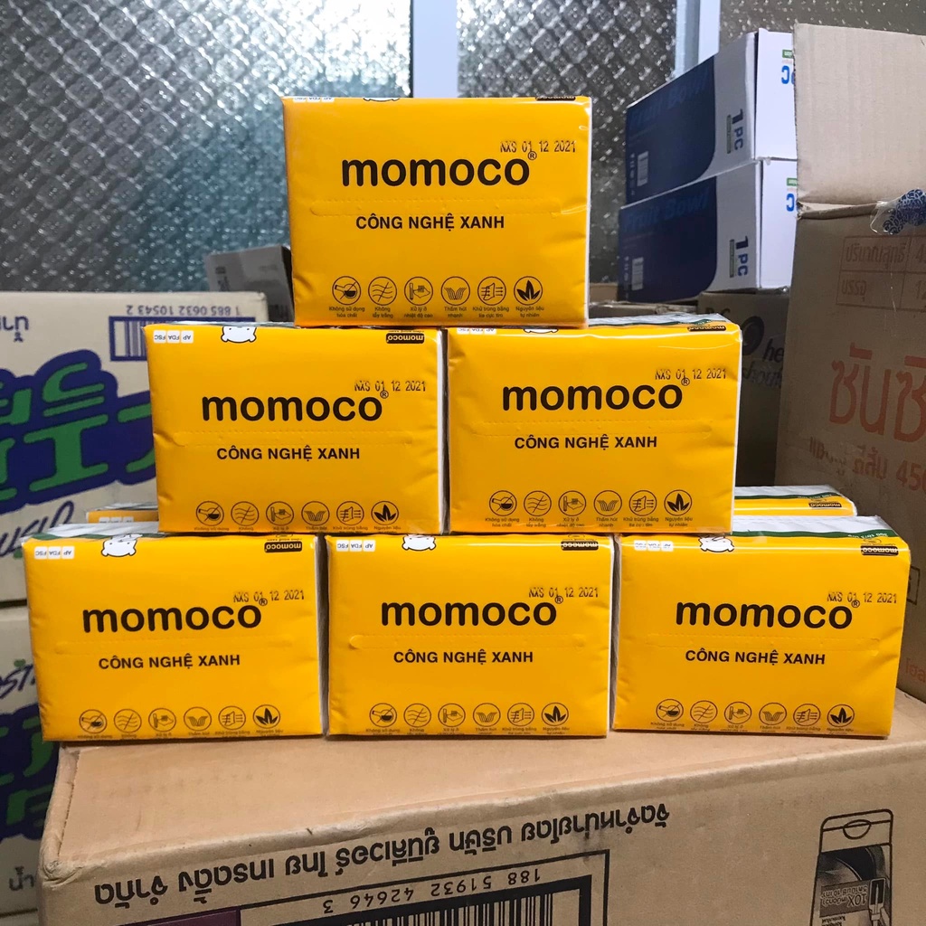 Combo 5 gói khăn giấy Momoco Công nghệ xanh cao cấp tiện lợi