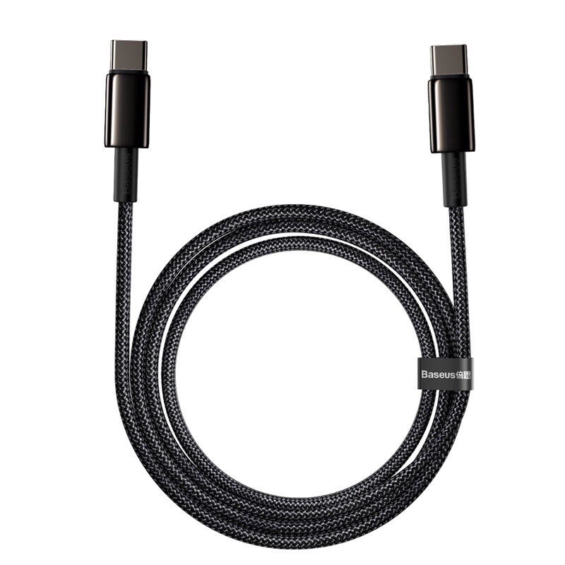 Baseus PD 100W Cáp USB C Sang Loại C Sạc Nhanh Cho Xiaomi Samsung 5A PD Dành Cho Huawei MacBook iPad Pro Dây Dữ Liệu Cáp