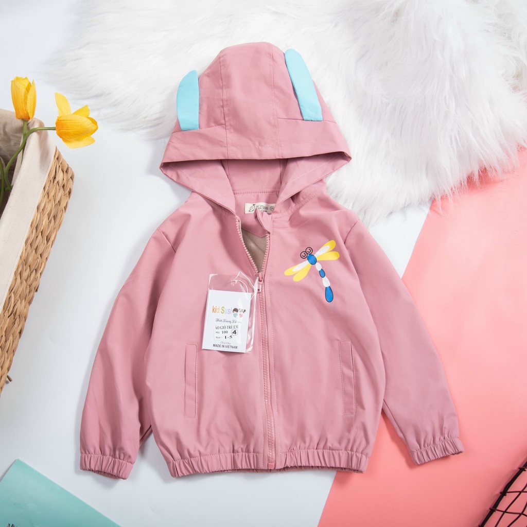 ] Áo khoác gió lót lưới cotton cho bé trai và gái