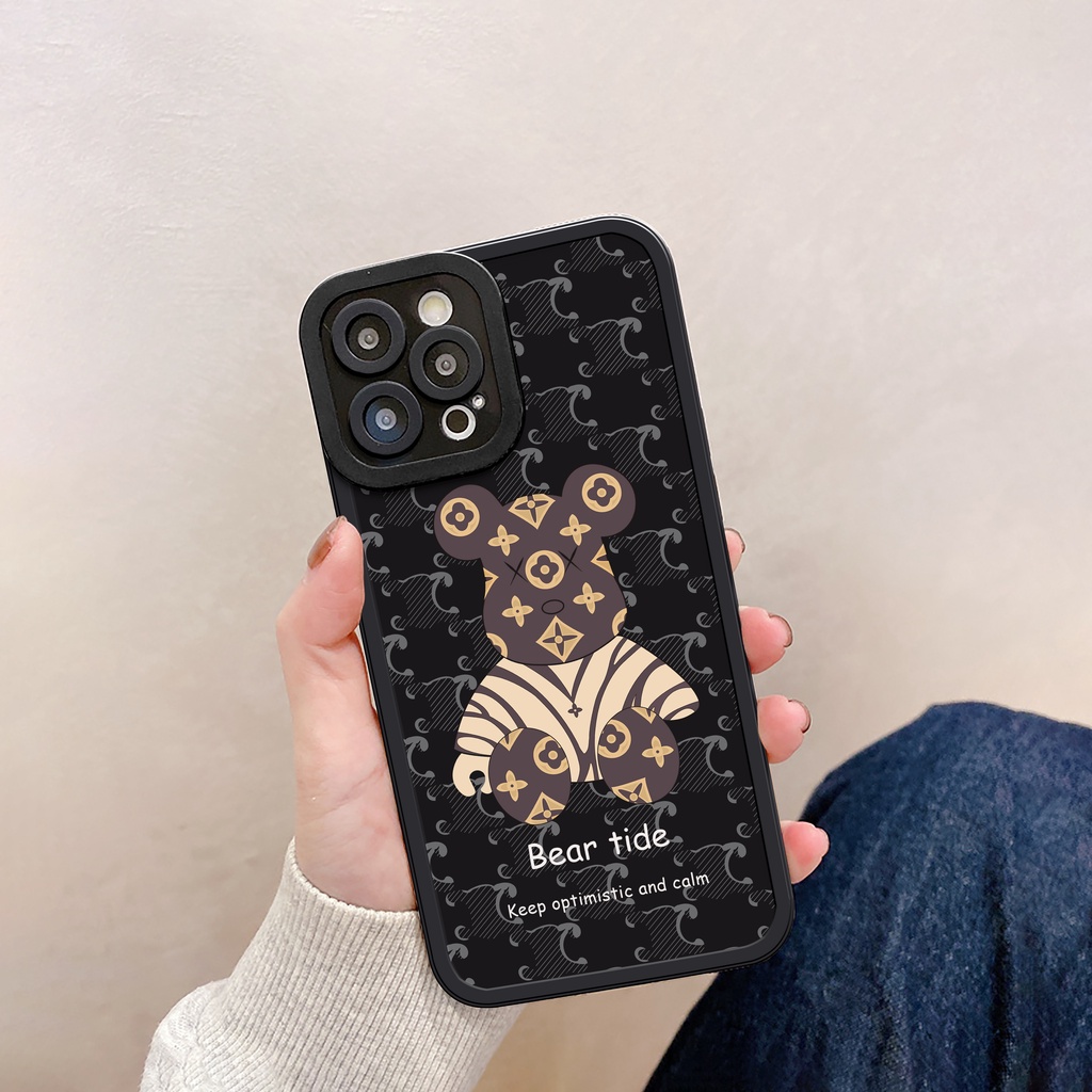 Ốp lưng iphone Bear Tide cạnh vuông 6/6plus/6s/6splus/7/7plus/8/8plus/x/xs/11/12/13/14/pro/max/promax/plus/shin/case