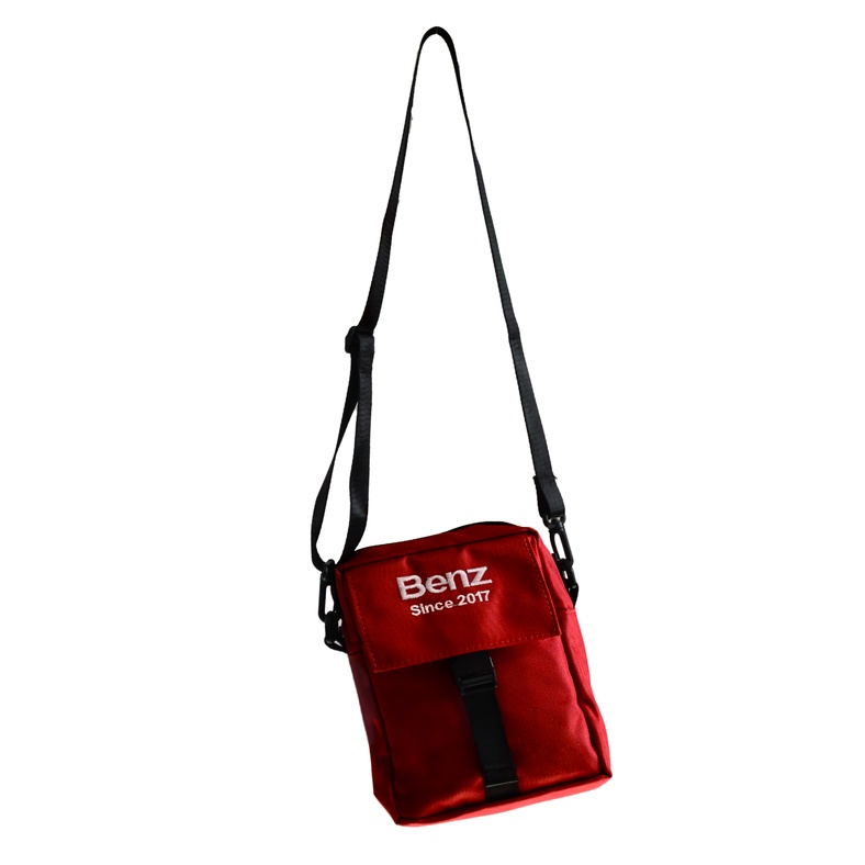 Túi đeo chéo mini thời trang unisex Ben Daily Bag vải bố trượt nước, chính hãng - Black/ Red | BigBuy360 - bigbuy360.vn