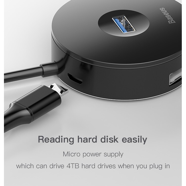 Bộ HUB chuyển đổi Type C sang USB 3.0 Baseus Round Box HUB