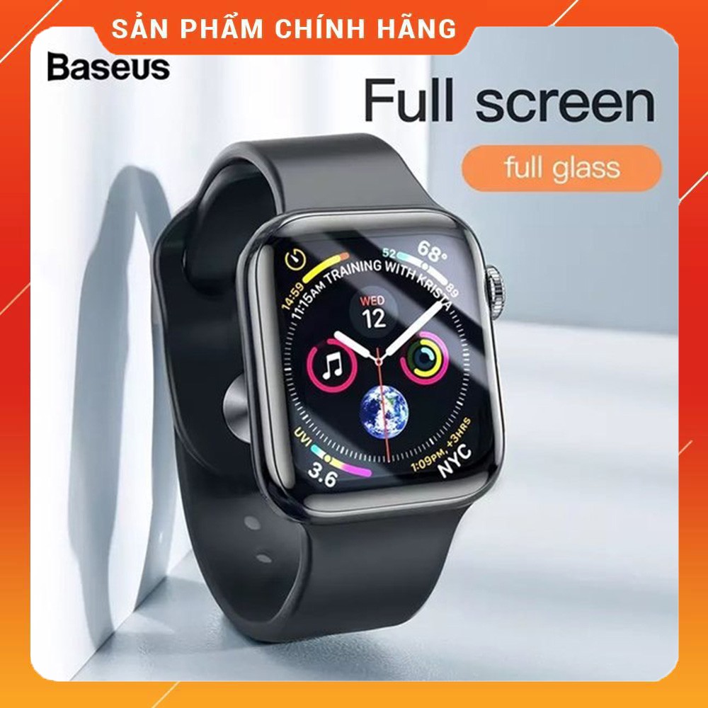 Kính cường lực Full viền 5 lớp chống trầy Baseus Full Screen Curved Tempered Glass dùng cho Apple Watch