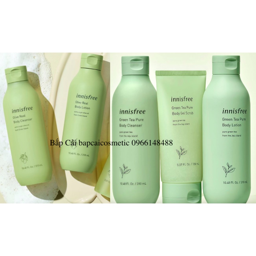 MBC 1 chai Sữa tắm/ sữa dưỡng thể INF Green tea Pure/Olive Body Lotion/Cleanser