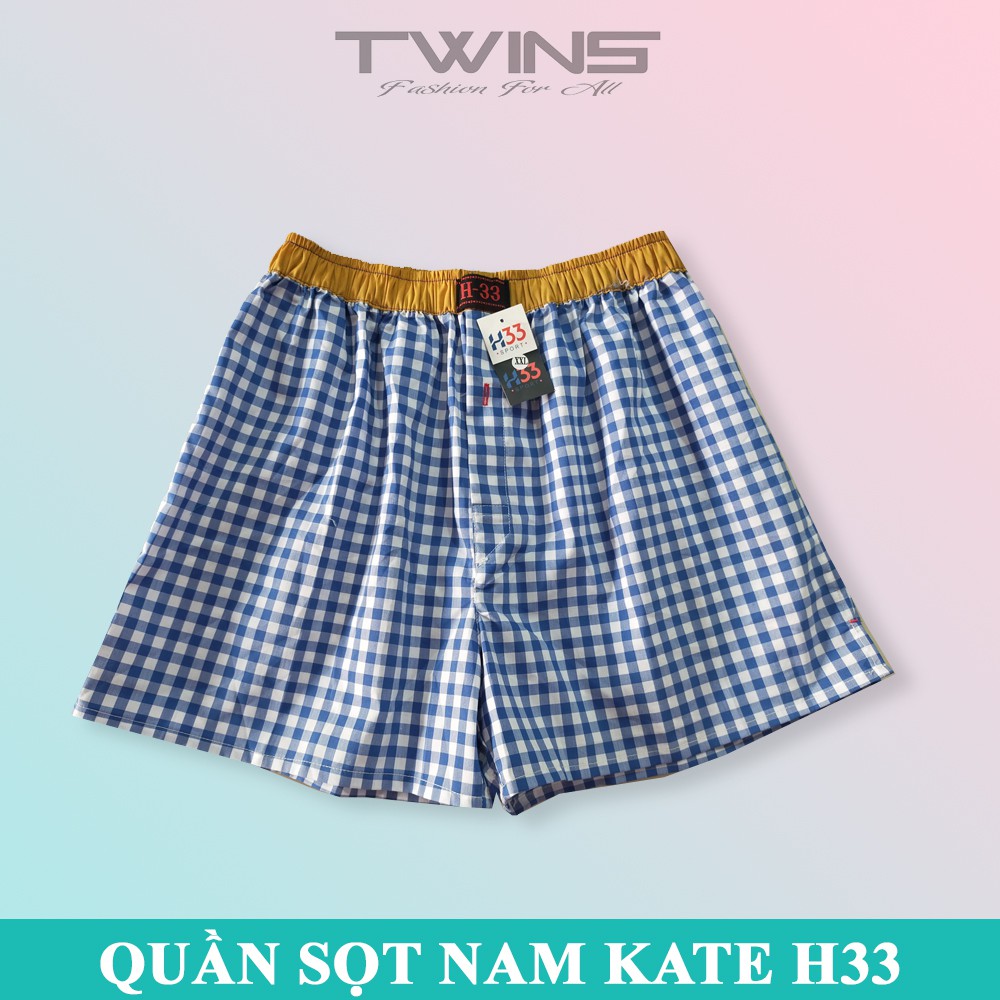 Quần short đùi nam kate H33 loại 1 lưng thun vải mát mặc nhà mặc ngủ ngắn trên đầu gối bền đẹp thoải mái rộng rãi