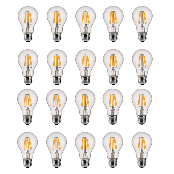 Bộ 20 bóng đèn Led Edison A60 6W đui E27