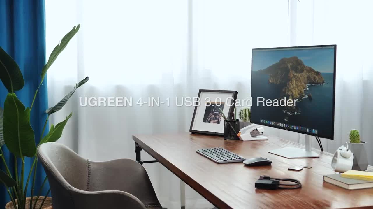 Đầu đọc thẻ USB C UGREEN cho thẻ SD TF CF MS Đầu đọc thẻ 4 trong 1 Android USB 3.0 Bộ chuyển đổi thẻ trung tâm OTG | BigBuy360 - bigbuy360.vn