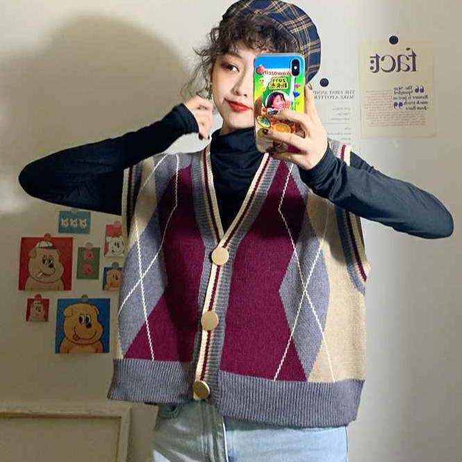 Korean fashion V-neck knitted cardigan women's jacket | BigBuy360 - bigbuy360.vn