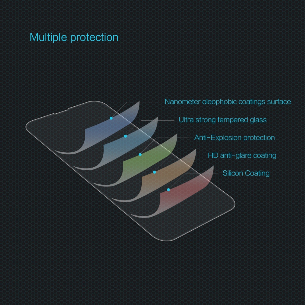 Kính cường lực không viền cho Smart iPhone 14 Pro Max ,14 Plus , 12 , 13 Max chính hãng Nillkin Amazing H tempered glass