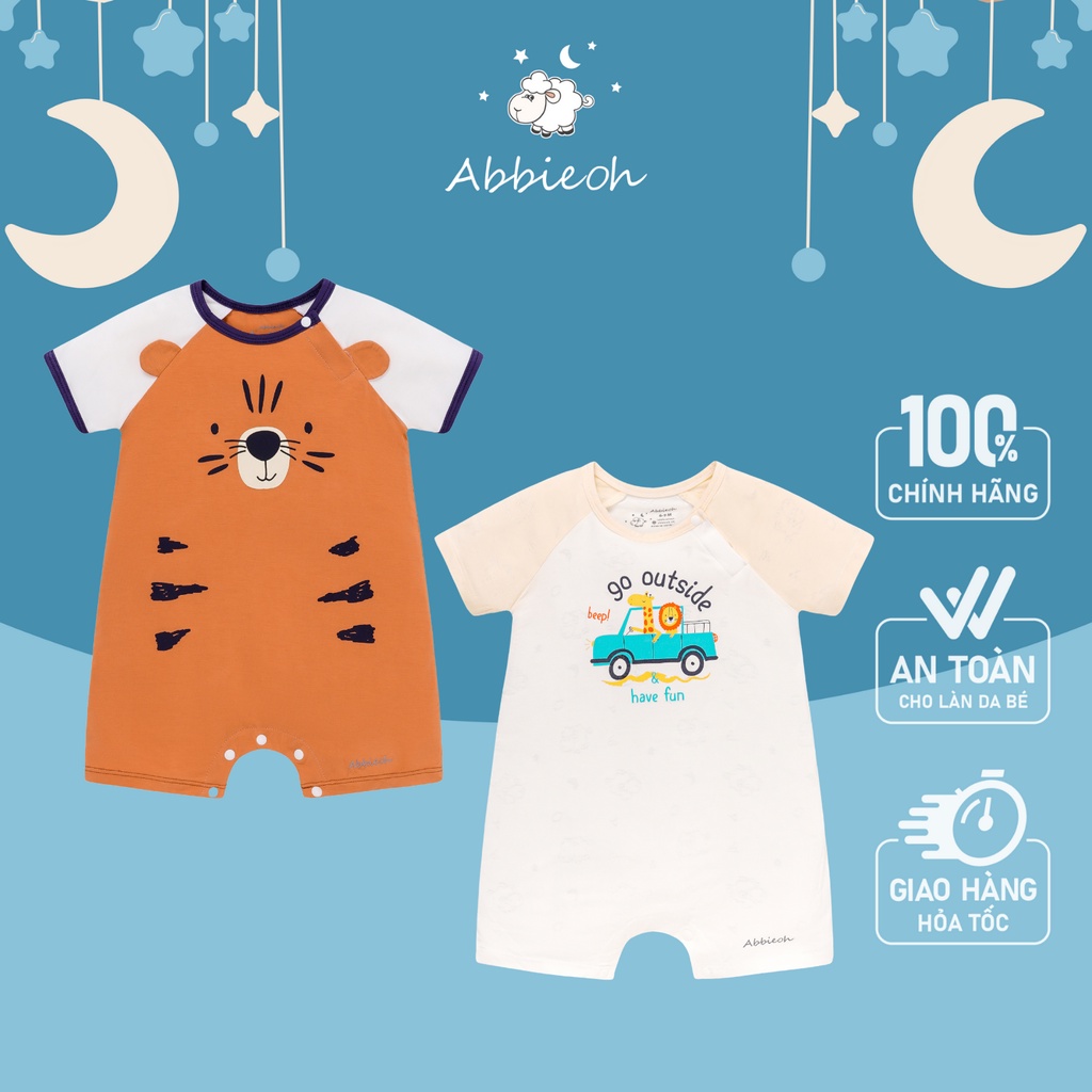 Bộ body cộc tay cho bé đồ bộ bé trai | ABBIEOH | 3 - 12 tháng | BD400 - BD408