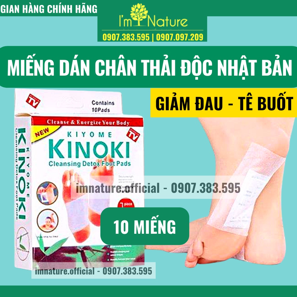 10 Miếng Dán Thải Độc Chân Nhật Bản Kinoki Detox Foot Patch Giúp Thư Giãn - Ấm Lòng Bàn Chân - Giảm Nhức Mỏi