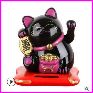 Mèo may mắn đẹp, Mèo thần tài dùng năng lượng mặt trời - Trang trí xe ô tô, bàn làm việc, quà tặng