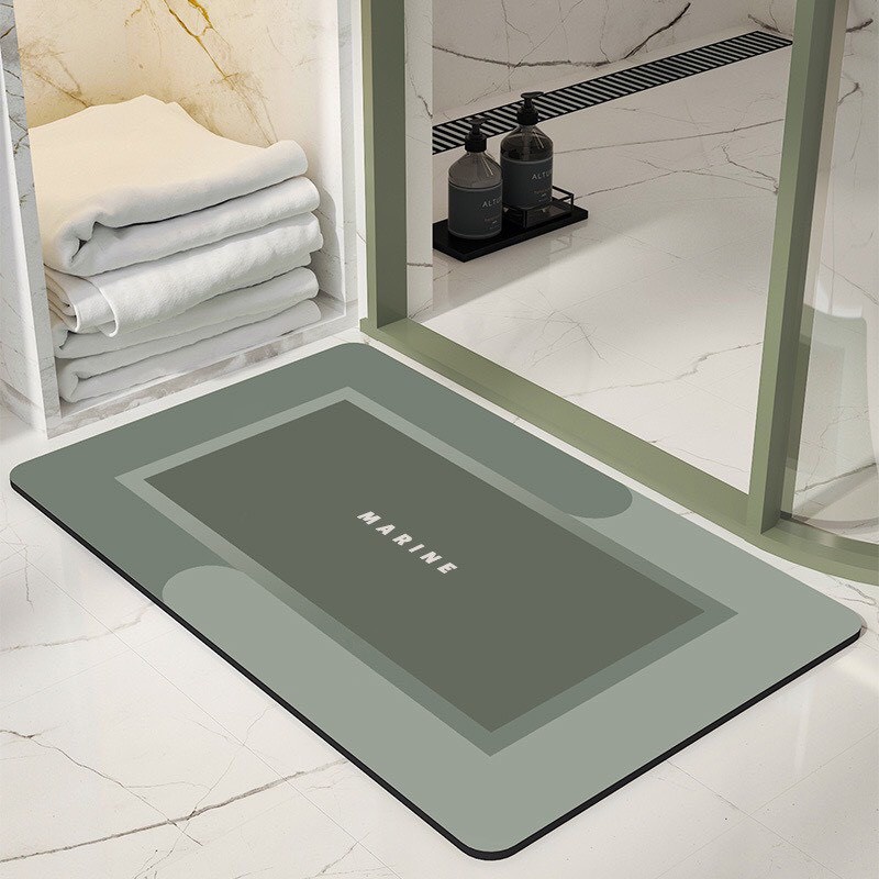 Thảm chùi chân lau chân Silicon trải sàn vân đá siêu thấm hút nước