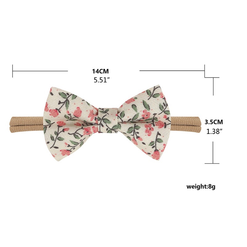 Băng Đô Cotton Mềm Co Giãn In Họa Tiết Thắt Nơ Thời Trang Cho Bé Gái Sơ Sinh