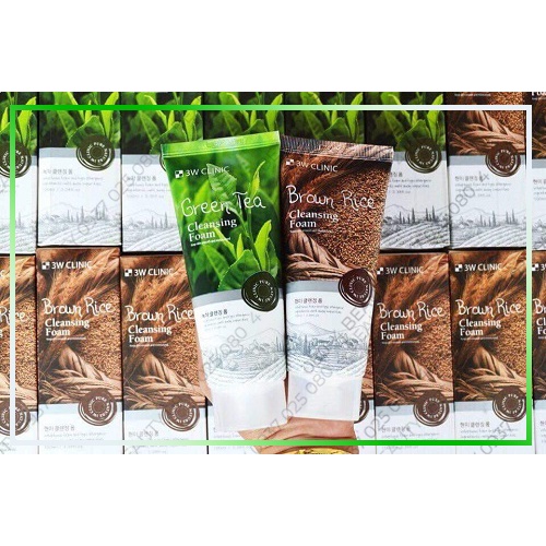 Sữa Rửa Mặt 3W Clinic Trà Xanh Dưỡng Ẩm Da 100ml Green Tea Cleansing Foam