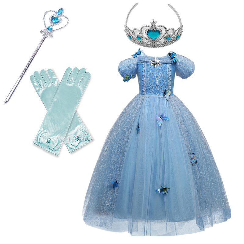 Đầm hóa trang công chúa NNJXD dành cho bé gái dịp Halloween chủ đề phim Frozen