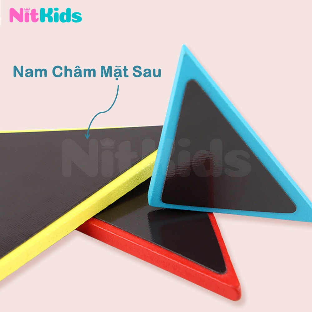 Bộ Xếp Hình Sáng Tạo Tangram, Đồ Chơi Ghép Gỗ Cho Bé 3 Tuổi, Tăng Tính Sáng Tạo và Tư Duy Trẻ Em