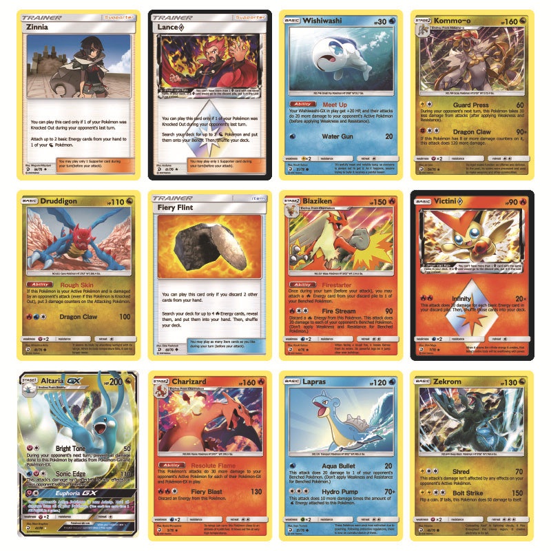 Hộp 324 Thẻ Bài Pokemon Phiên Bản Tiếng Anh Rực Rỡ