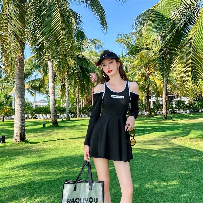 Đồ Bơi Một Mảnh Phong Cách Thể Thao Thời Trang Hàn Quốc Cho Nữ