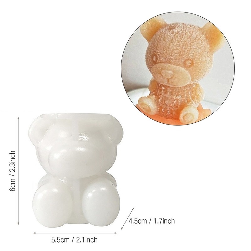 Khuôn silicone làm nước đá/sô cô la hình chú gấu/cún con 3D DIY
