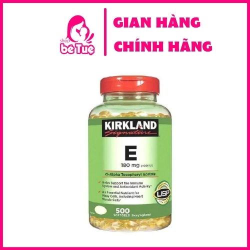 Viên uống bổ sung Vitamin E400 IU Kirkland Signature 500 viên [MỸ]