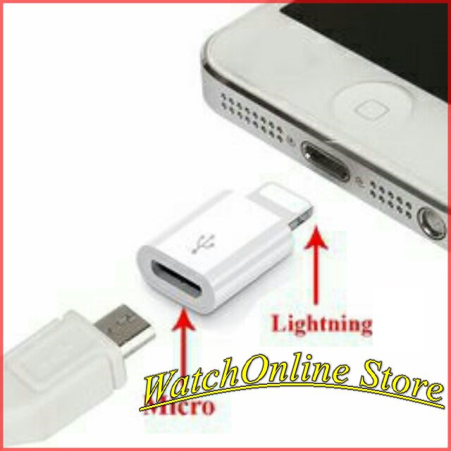 Đầu chuyển đổi  type C - lightning , Micro USB sang Lightning cho Apple IPhone IPad Mini Air