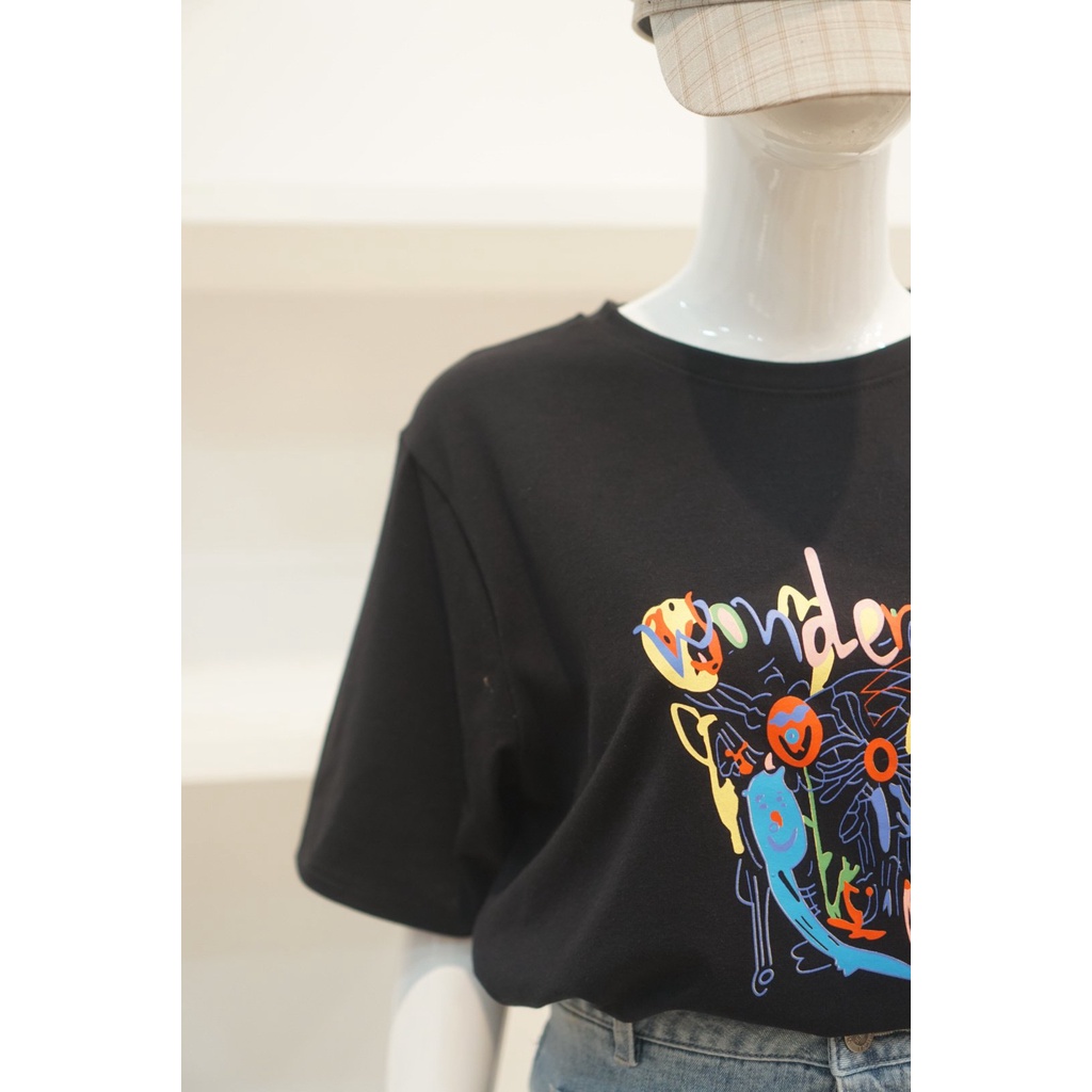 Áo thun nữ cotton in hình dễ thương 01