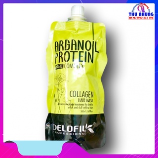 DẦU Ủ TÓC COLLAGEN DELOFIL ARGANOIL PROTEIN SIÊU MƯỢT 500ML