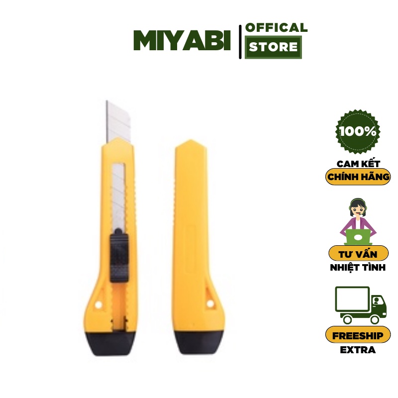 Dao rọc giấy Deli E2061 - 180mm - 1 cái - màu vàng - Dạo rọc giấy đại - MIYABI STORE