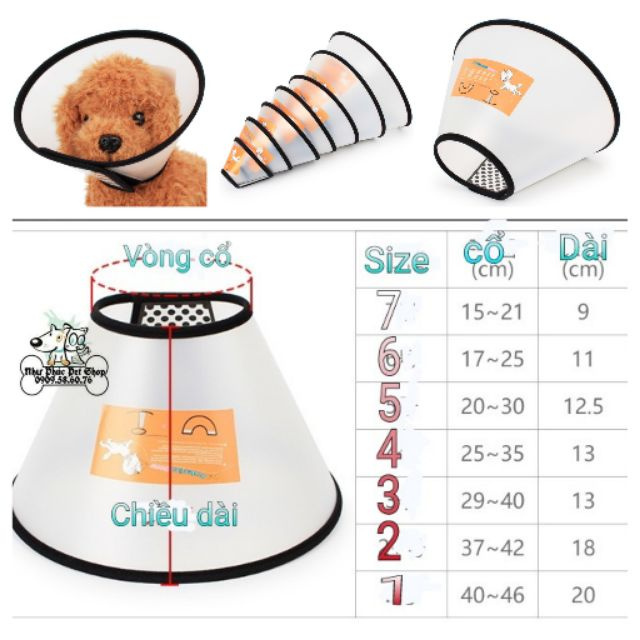 Vòng chống liếm cho chó mèo thú cưng - Lida Pet Shop