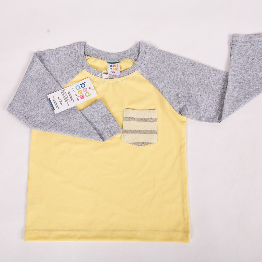 Áo thun bé trai từ 1 đến 8 tuổi dài tay chất cotton có túi thời trang cao cấp Beddep Kids Clothes BA07