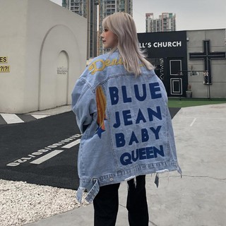 Áo Khoác Denim Dáng Rộng Thời Trang Xuân Thu 2020 Mới Mẻ Cá Tính Cho Nữ